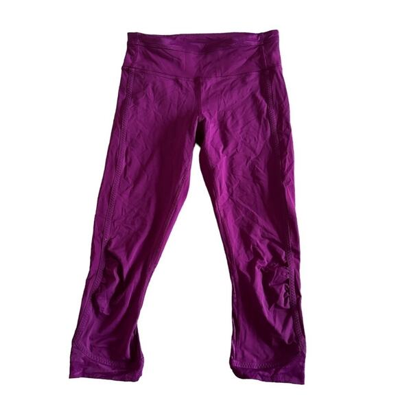 Lululemon Purple Crop Camo Leggings - Picture 2 of 7